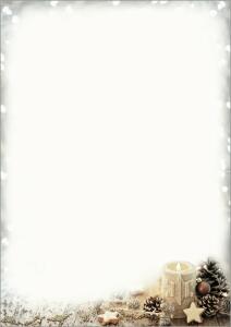 SIGEL DP450 Weihnachts-Motiv-Papier - Weihnachtskerze - beige/braun/weiß - 90 g/m² - A4 - 25 Blatt
