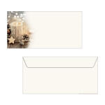 Sigel Weihnachtsumschlag DIN lang 90g 25St Beige Christmas Candle