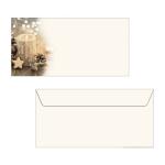 Sigel Weihnachtsumschlag DIN lang 90g 25St Beige Christmas Candle
