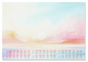 SIGEL HO313 Papier-Schreibunterlage - Sonnenuntergang - Nein - hellblau/pink/sonnengelb/orange - ca. A2 - DE/EN/FR/NL - 30 Blatt - FSC-zertifiziert