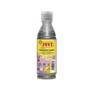 Flüssige Plakatfarbe Glitzer 250ml Flasche, silber