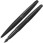 Kugelschreiber+Füller ATX Gebürstetes Schwarz, Geschenkset