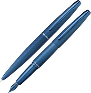 Kugelschreiber+Füller ATX Gebürstetes Dunkelblau, Geschenkset