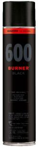 Sprühdose 600 BURNER black 600ml, matt, Farbe: schwarz
