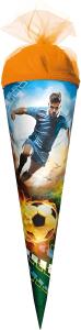Motiv-Schultüte, Soccer , 50 cm, rund, Tüllverschluss