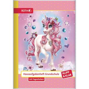 Roth Klipp&Klar Hausaufgabenheft Einhorn Beauty