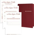Roth Mappe "Mein letzter Wille" für 1 Person