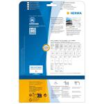 Herma Etiketten permanent haftend 25,4 x 10 mm Recycling-Papier naturweiss 20 Bl 3780 Etik. LaserInkCopy