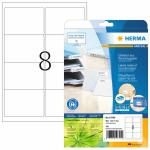 Herma Etiketten permanent haftend 99,1 x 67,7 mm Recycling-Papier naturweiss 20 Bl 160 Etik. LaserInkCopy