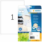 Herma Etiketten permanent haftend 210 x 297 mm Recycling-Papier naturweiss 20 Bl 20 Etik. LaserInkCopy