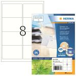 Herma Etiketten permanent haftend 99,1 x 67,7 mm Recycling-Papier naturweiss 80 Bl 640 Etik. LaserInkCopy