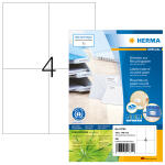 Herma Etiketten permanent haftend 105 x 148 mm Recycling-Papier naturweiss 80 Bl 320 Etik. LaserInkCopy