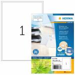 Herma Etiketten permanent haftend 199,6 x 289,1 mm Recycling-Papier naturweiss 80 Bl 80 Etik. LaserInkCopy