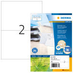 Herma Etiketten permanent haftend 210 x 148 mm Recycling-Papier naturweiss 80 Bl 160 Etik. LaserInkCopy