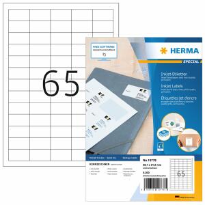 Herma Etiketten permanent haftend 38,1 x 21,2 mm weiss 80 Bl 5200 Etik. LaserInkCopy