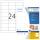 Herma Etiketten permanent haftend 66 x 33,8 mm weiss 80 Bl 1920 Etik. LaserInkCopy
