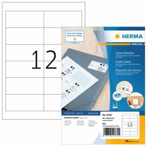 Herma Etiketten permanent haftend 97 x 42,3 mm weiss 80 Bl 960 Etik. LaserInkCopy