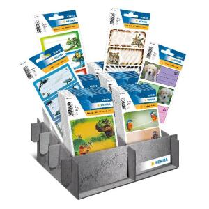 Herma Schuletiketten Display Mix 60 Pack Tiere