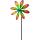 Kinetic Art Metal Wind Spinner: Single Flower - Multi-Color