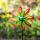 Kinetic Art Metal Wind Spinner: Single Flower - Multi-Color