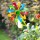Kinetic Art Metal Wind Spinner: Single Windmill - Multi-Color