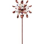 Kinetic Art Metal Wind Spinner: Copper Bucket Duett -...