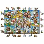 Wooden City Animal Postcards L
