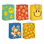 Geschenktasche Smileys L 26x32x12cm 5fach sortiert