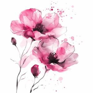ti-flair Servietten Fiori Delicati pink 24x24cm 20 Stück