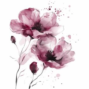 ti-flair Servietten Fiori Delicati burgundy 24x24cm 20 Stück