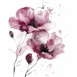 ti-flair Servietten Fiori Delicati burgundy 24x24cm 20...