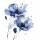 ti-flair Servietten Fiori Delicati navy 24x24cm 20 Stück
