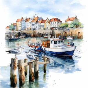 ti-flair Servietten Port Scene 33x33cm 20 Stück