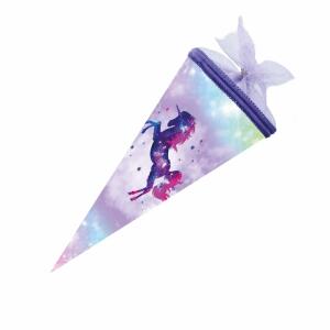 Nestler Schultüte Galaxy Unicorn rund mit Tüllverschluss 22cm