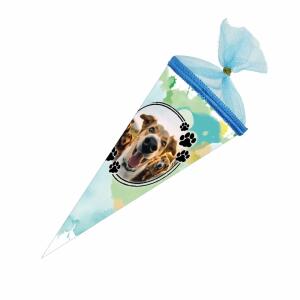 Nestler Schultüte Show Dogs rund mit Tüllverschluss 22cm