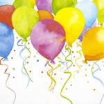 HOME FASHION Servietten Ballons 33x33cm 20 Stk 3-lagig