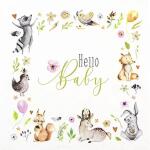 Home Fashion Servietten Hello Baby 33x33cm 20 Stück...