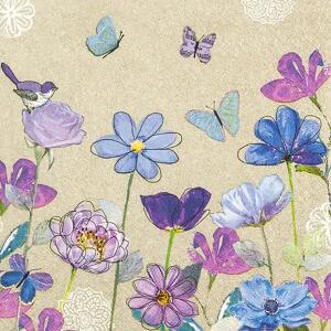 Home Fashion Servietten Pink and Blue 33x33cm 20 Stück 3lagig