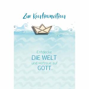 Kurt Eulzer Glückwunschkarte zur Konfirmation Entdecke die Welt