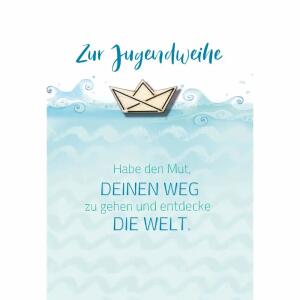Kurt Eulzer Glückwunschkarte Zur Jugendweihe hab Mut, Deinen Weg zu gehen und entdecke die Welt