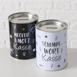BOLTZE Spardose Meckerkasse 2fach sortiert