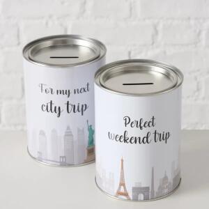 BOLTZE Spardose Citytrip 2fach sortiert