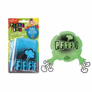 Furzkissen Prank Box Double Fun blau grün 16cm 2fach sortiert
