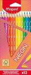 Maped Buntstifte NEON 12 Stück Kartonetui