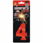 COMET Wunderkerze Zahl 4 Kat. F1 rot