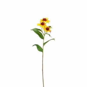 Kunstblume Echinacea gelb 62cm