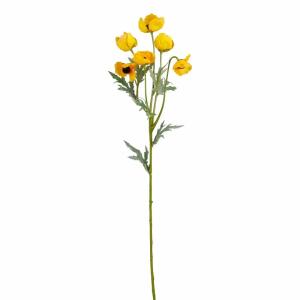 Kunstblume Klatschmohn gelb 61cm