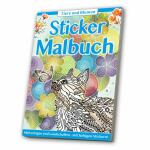 Sticker Malbuch Tiere und Blumen