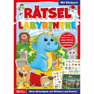 Lernbuch Rätsel Labyrinthe mit Stickern
