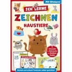 Malbuch Ich lerne Zeichnen Haustiere mit Stickern
